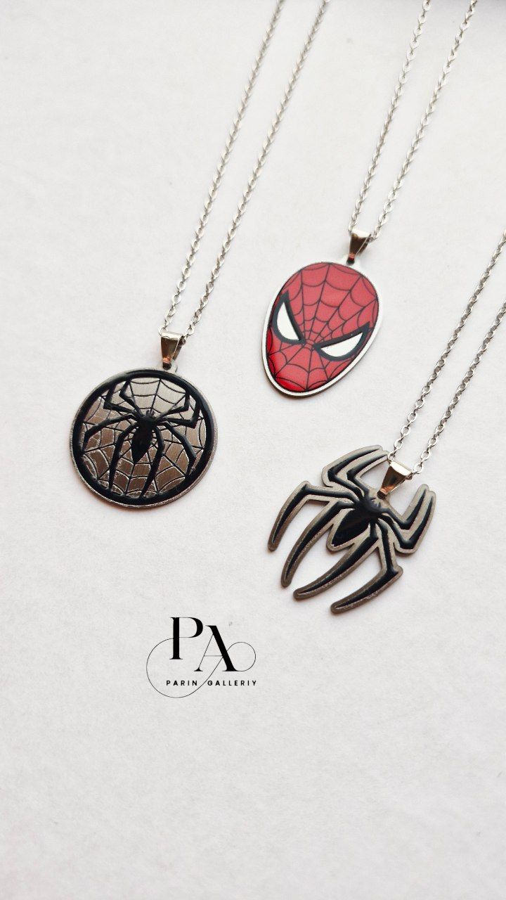 ست گردنبند اسپایدر من 🕷❤️‍🔥🕸
