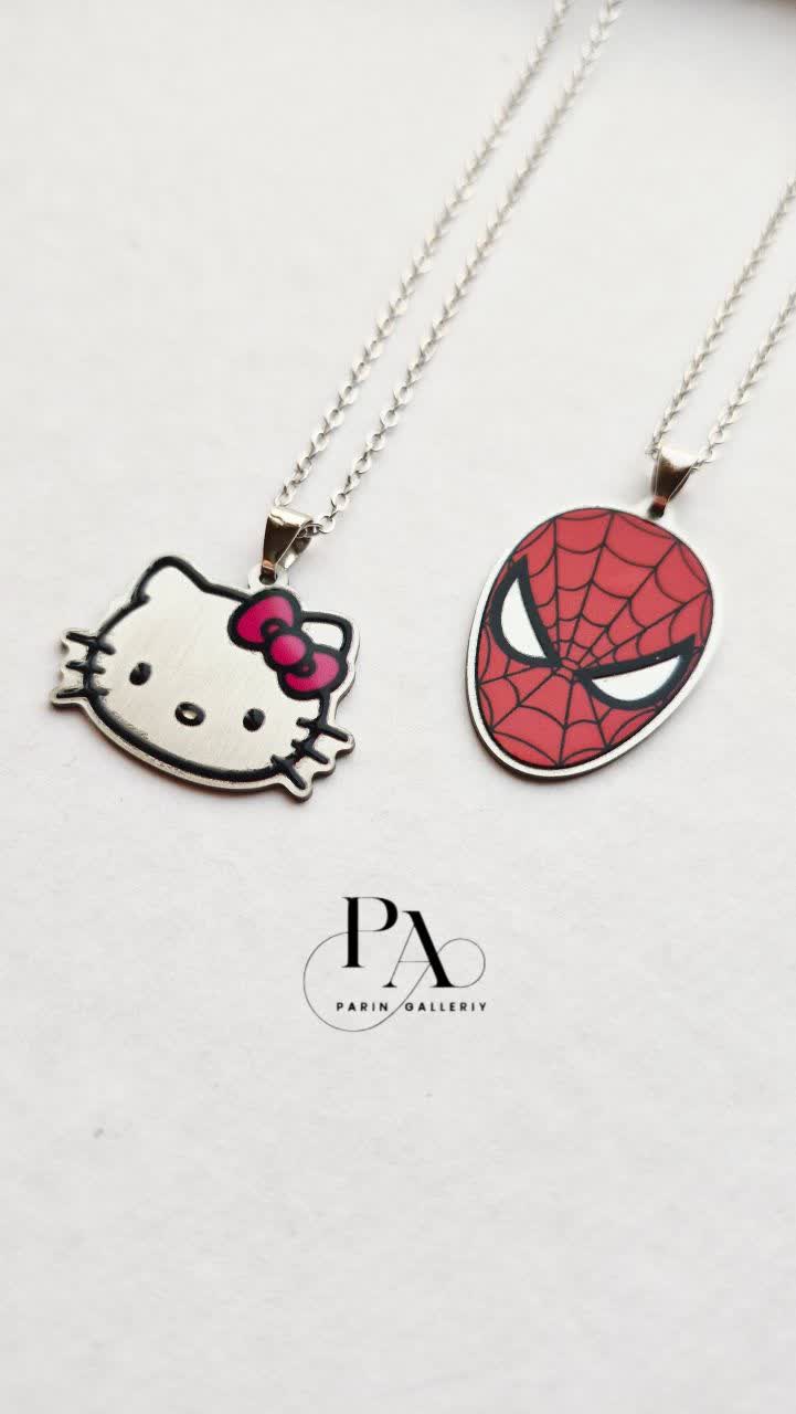 ست گردنبند کیتی و اسپایدر من 🕷🐱🎀