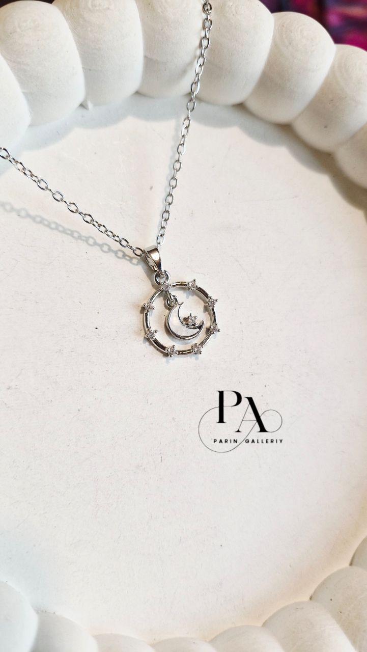 گردنبند ماه نگینی 🌙✨️