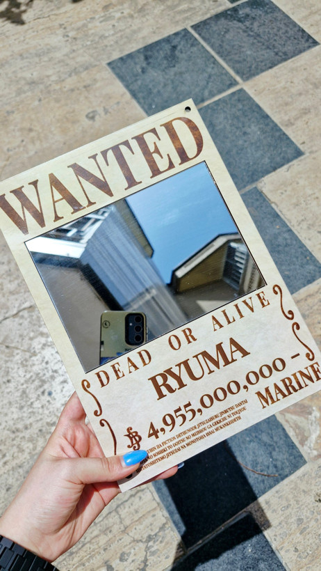 آینه چوبی طرح wanted🪞🗡