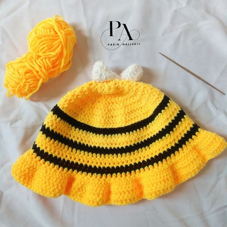 کلاه بافتنی پینترستی زنبور 🐝💛