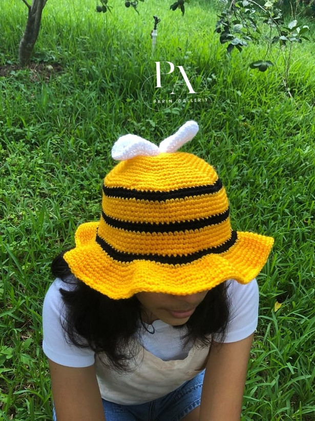 کلاه بافتنی پینترستی زنبور 🐝💛