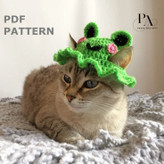 کلاه بافتنی قورباغه مخصوص گربه ها🐱🐸🐈