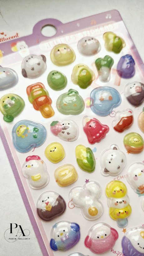 Bubble sticker 🍭🫧طرح میوه و سبزیجات 🥕🌽