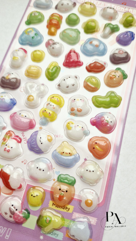 Bubble sticker 🍭🫧طرح میوه و سبزیجات 🥕🌽