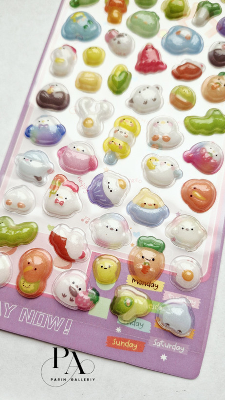 Bubble sticker 🍭🫧طرح میوه و سبزیجات 🥕🌽
